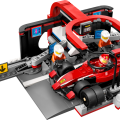 60443 LEGO  City F1® boksipeatus ja boksimeeskond Ferrari autoga