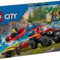 60412 LEGO  City 4x4 Ugunsdzēsēju auto ar glābšanas laivu